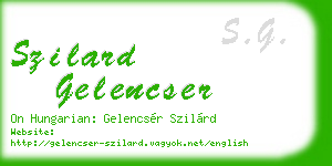 szilard gelencser business card