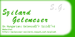 szilard gelencser business card